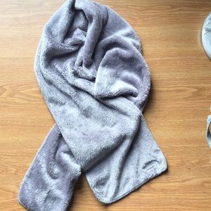 Gray Fuzzy Denali Thermal North Face Scarf
